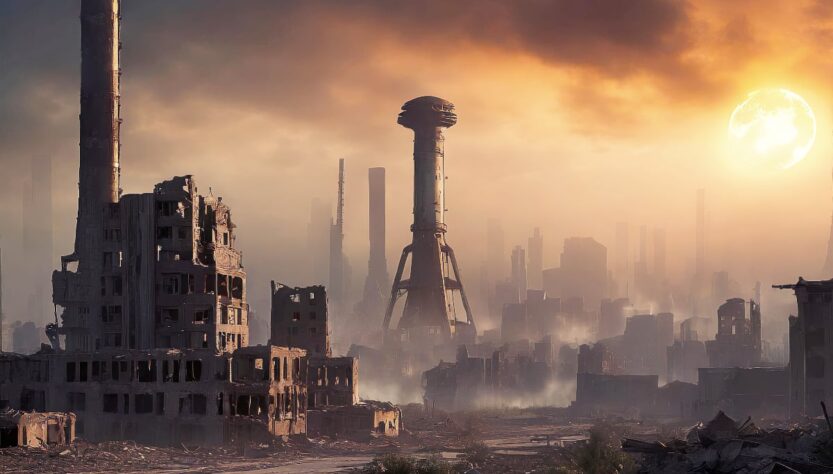 Město po jaderné explozi, Zdarma k použití na základě licence Pixabay na obsah
