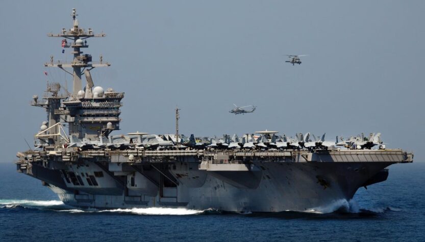 USS Carl Vinson (CVN 70) transits the Strait of Hormuz, U.S. Pacific Fleet's photo, licensed as CC BY-NC 2.0