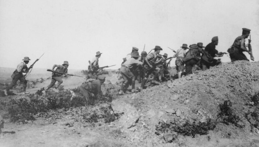 Útok australských vojáků na Anzac, U.S. National Archives and Records Administration, Public Domain