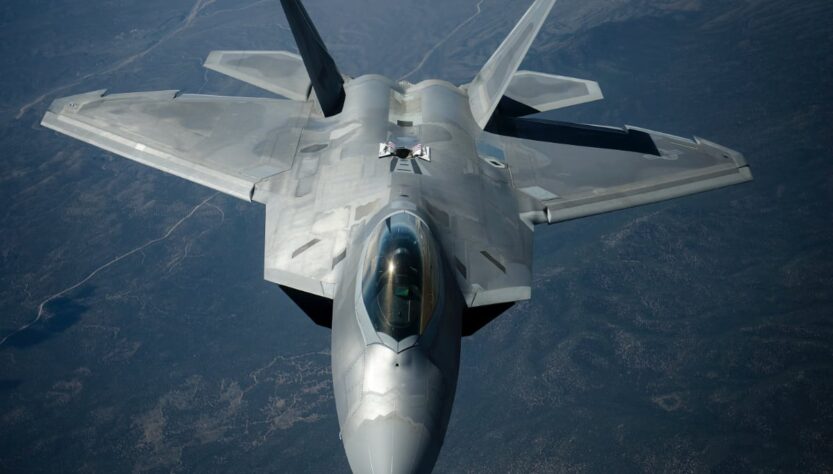 F-22 Raptor, U.S. Air Force photo by Tech. Sgt. David Salanitri, Public Domain