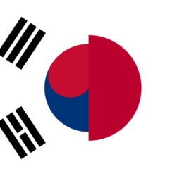Autor/Licence fotografie: Japonská a jihokorejská vlajka, Public Domain