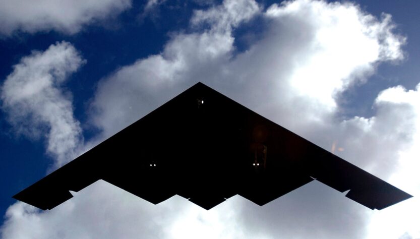 B-2, U.S. Air Force photo/Airman 1st Class Michael S. Dorus, Public Domain