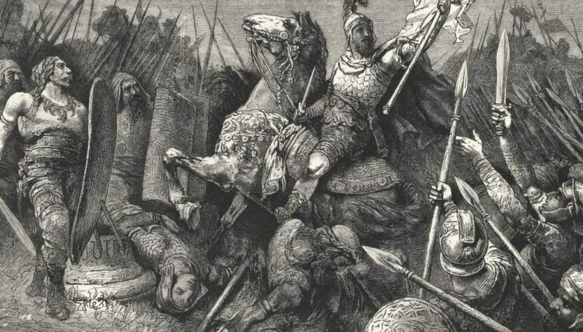 Belisarius dobývající Řím, Hermann Vogel (German illustrator) (16 October 1854 – 22 February 1921) Public Domain